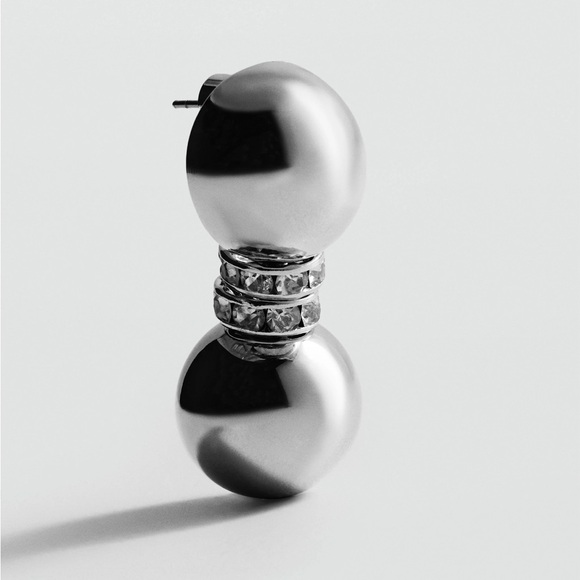 Mango SILVER TONE Earrings - Picture 3 of 5